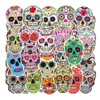 50st Halloween Sugar Skull Stickers Skate Accessories Waterproof Vinly For Skateboard Laptop Bagage Bicycle Motorcykel Telefonbil Dekaler Party Decor