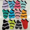 Chaussettes de cheville multicolore noires roses sportives pom-pom girls courts filles féminines coton sports de bonnet de bonneas