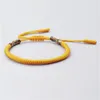 Очарование браслетов тибетские буддийские плетеное браслет-узел Удачный золотой веревку для мужчин.