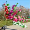 Flores decorativas coronas de bougainvilea rama con flor artificial de la hoja decoración de la fiesta del hogar