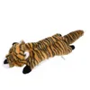 Cachorro gato squeaky brinquedos sem recheio de tigre leopardo leopardo leão pelúcia mastigar animais de estimação brinquedo para pequenos cães médios treinamento