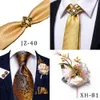 Neck Ties Men Green print Floral Paisley Silk Necktie Pocket Square Set for Party Business wedding