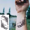 NXY Geçici Dövme Su Geçirmez Sticker Siyah Makineli Tüfek Tatto Flaş Dövme Sahte S Erkekler Kadınlar için 0330