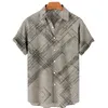 Mens Art Button Hawaiian Shirt Street Casual Elements Overized Stitching Shirt 220527