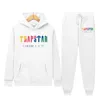 Trapstar Men Hoodie Tracksuit Rainbow Plush Proush Sumproed Wool Tracksuit Pants 220726