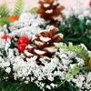 Decorative Flowers & Wreaths Christmas Wreath With Artificial Pine Cones Berries And Holiday Front Door Wall Hanging Decoration Party Decor