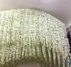 Couronnes de fleurs décoratives 110 cm Great Gatsby Home Party Jardin Fleur Décoation Élégante Artificielle Soie Glycine Vigne Décorations De MariageD