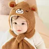 CAPS HATS Baby Cap Breattable Cartoon Washable Enkel att applicera Bear Kids Hat Toddler för Ourdoorcaps