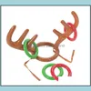 Party Hats Festive Supplies Home Garden 100Pcs New Inflatable Kid Children Fun Christmas Toy Toss Game Reindeer Antler Hat W Dls