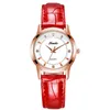Wristwatches Luxury Diamond Watch For Women Stylish Leather Belt Waterproof Quartz Watches Bracelet Ladies Analog WristwatchesWristwatches