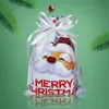 2022 Christmas decoration drawstring bundle mouth candy bag Christmas gift bag wholesale