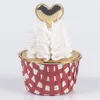 Aluminum Foil Cupcake Cups Disposable Muffin Liners Baking Mold Cups Paper Plaid Pudding Ramekin Holders XBJK2203