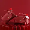 Faveurs de mariage et boîte de bonbons meilleurs sacs es avec poignées en cuir emballage boîte-cadeau pour bébé douche fête d'anniversaire décoration CX220423