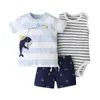 Clothing Sets Summer Outfit For Baby Boy Short Sleeve T Shirt Tops Bodysuit Shorts Born Girl Clothes Set Suit 2022Clothing