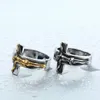 10Pcs Jesus Cross Ring For Men's Index Finger Band Ring Creative Retro Religious Jewelry