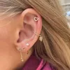 Clip-on & Screw Back High Quality Tiny Cute Clip Cuff Earrings With Cz Paved Crystal Ear On For Women Girls Fashion Party JewelryClip-on