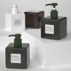 Bouteilles de stockage Pots Type de presse de bouteille rechargeable rectangulaire pour shampooing cosmétique Gel douche 250/450 / 650ML CX220413