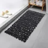 Anti Slip Bathtub Mats Rubber Pebbles Stone 70*36cm Mat Suction Cup Shower Cushion Foot Pad PVC Antiskid Bathroom Parts 220504