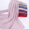 Mujeres suave gasa cristal bufandas chal pantalla larga bufanda envoltura musulmana diadema 38 colores de alta calidad