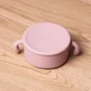 Dishes Children's Silicone Snack Bowl With Two Handles Baby Feeding Tableware Portable Dustproof Bowls With Cover 14hy E3