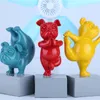 Mooie yoga Franse bulldog standbeeld hars beeldjes Noordse creatieve cartoon dieren sculptuur kinderkamer decor ambachten 220518