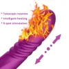 HESEKS vibratore vibratore rotazione telescopica automatica riscaldamento 10 velocità vibrazione punto G clitoride massaggio vaginale giocattoli sexy donne