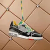 Tasarımcı Moda Eğitmeni Sneaker Intage Sıradan Ayakkabı Virgils Timsah-Dökülmüş Siyah Gri Kahverengi Beyaz Yeşil Buzağı Deri Fransız Ablohs Erkek Ayakkabı Kopy0003