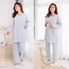 Sleep Lounge Maternity Breastfeeding Long Sleeve Pyjamas Set Women Pre J220823