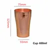 400ml 14 once Premium Quality Handmade Moscow Mule Mug Pure Red Copper Cofee Wine Beer Cup Bicchiere da latte per muli 220509