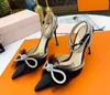 Sandali con strass donna 2022 primavera ed estate tacchi alti francesi Baotou tacco sottile design a farfalla scarpe da donna sensuali