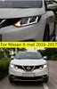 auto headlights For Nissan X-trail 16-17 turn signal daytime running lights high beam xenon kit front lamp FACELIFT