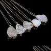 Pendanthalsband Natural Crystal Quartz Healing Point Necklace Original Stone Jewelry Chains Vipjewel Drop Delivery 2021 Pen Vipjewel DH76H