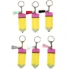 Creative Party Gift Teachers Day Porte-clés Mode Acrylique Crayon Dangle Charmes Porte-clés Personnaliser Petit Gland Porte-clés Festival SN3743