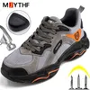 MJYTHF – baskets de travail légères pour hommes, chaussures à bout en acier, bottes de sécurité Antismash, indestructibles, 220728
