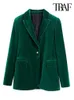 green velvet blazer womens