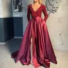 Uzun ışıltılı gala balo elbiseleri 2022 Seksi Denizkızı Omuzdan Uzun Kollu Afrikalı Bayanlar Siyah Kız Sequin Prom