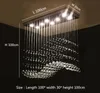 Restaurant crystal chandelier lamp creative personality modern minimalist dining room rectangular bar counter long dining chandeliers