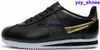 Hombres Casco Classic Cortez Size 12 Sneakers Women Trainers Zapatos Zapatos Forrest Gump Runnings US 12 Sports US12 Triple Black Eur 46 Metallic Gold 7438 Goma Chaussures