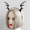 Black Mesh Bone Hosso Headband Punk Style Elf Demon Bande per capelli Halloween Personalità Accessori per bambini per bambini