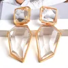 Dangle & Chandelier Fashion Jewelry Acrylic Geometric Earrings Trendy Clear Resin Drop For Women Femme Brincos WhoelsaleDangle Odet22