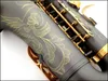 Calidad SAS-R54 Saxofón Alto E-Flat Negro Níquel Saxofón Alto Boquilla Llave Dorada Ligadura Reed Cuello Accesorios para Instrumentos Musicales