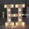 Decorazione per feste 26 lettere LED bianco luce notturna tendone segno alfabeto lampada per compleanno matrimonio camera da letto decorazione da appendere alla parete