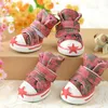 Spring Small Dog Dog Casual Star Canvas Sneakers Fashion Four Foot Cover Pet Supplies Autumn and Winter Teddy