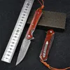 New Damascus Flipper Pocket Knife VG10 Lama Drop Point in acciaio Damasco Manico in palissandro Coltelli pieghevoli EDC