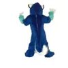 Hallowee Blue Long Fur Wolf Mascot Costume Top Quality Cartoon Animal Personaggio a tema Anime Carnevale Adulto Unisex Dress Christmas Birthday Party Outdoor Outfit