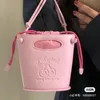 이브닝 가방 귀여운 마카롱 크림 체리 소녀 버킷 가방 고용량 복합 패키지 메신저 핸드