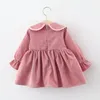 Girl's Dresses Spring Fall Toddler Korean Cartoon Cute Strawberry Doll Collar Baby Dress Born Clothes Little Girls Clothing BC2086Girl's