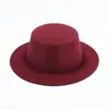 Vintage petit bord chapeaux femmes hommes feutre Fedora chapeau plat haut chapeau femme Fedoras homme automne hiver casquette femmes hommes casquettes fête noël