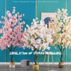 2m66フィート背の高い人工桜の花の木の木の家のための花瓶と盆栽テーブル植物diyウェディングデコレーション4826172