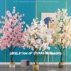 2m66フィート背の高い人工桜の花の木の木の家のための花瓶と盆栽植物diyウェディングデコレーション7139103